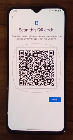 QR code screen